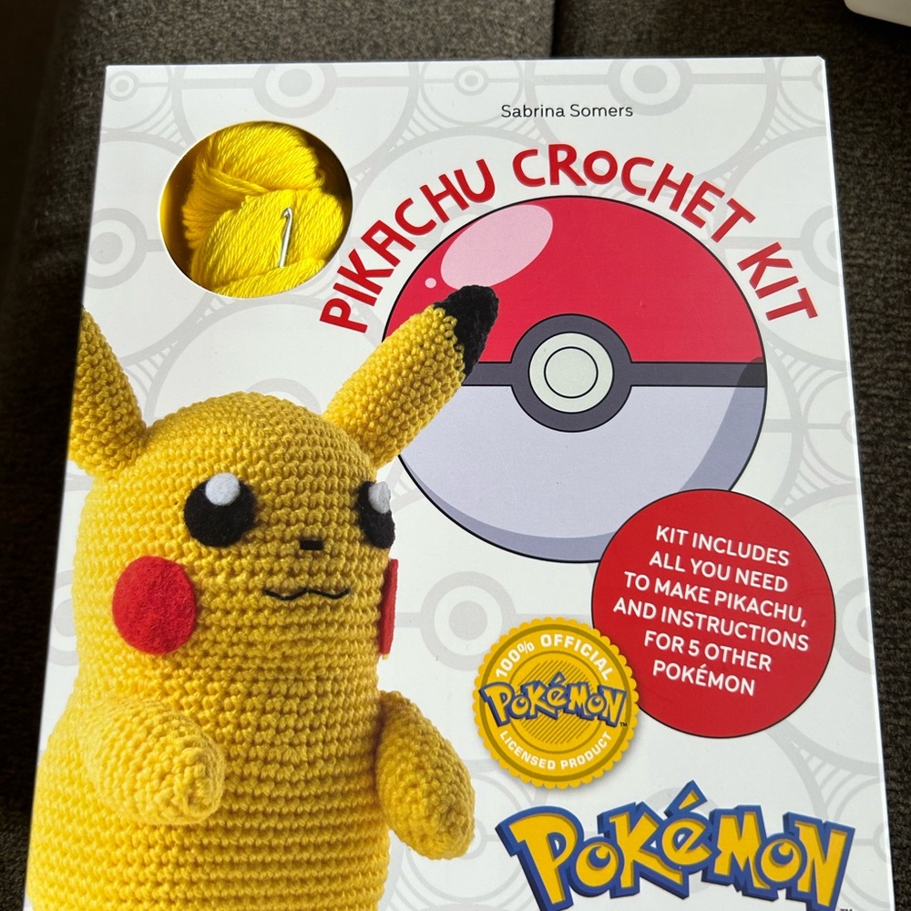 Pokemon Pikachu Crochet Kit Yellow Red Black White